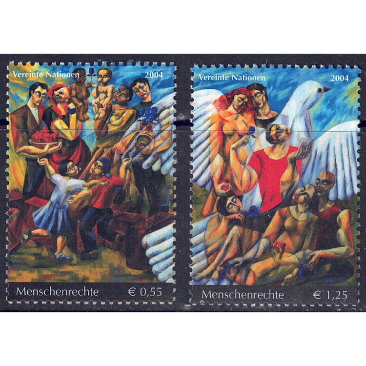UN VIENNA 2004 Human Rights 2v MNH**