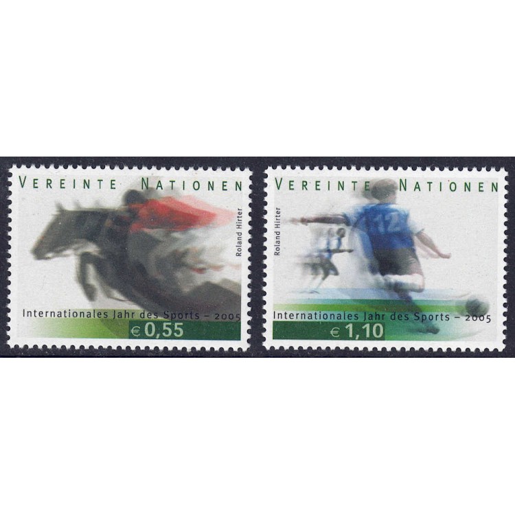UN VIENNA 2005 Year of Sport 2v MNH**