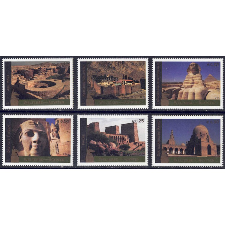UN VIENNA 2005 World Heritage (Egypt) 6v MNH**