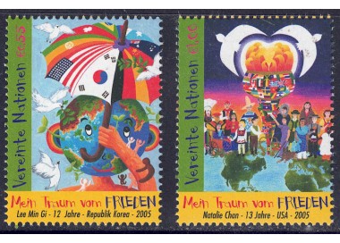 UN VIENNA 2005 Day of Peace 2v MNH**