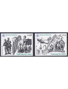 ONU VIENNA 2005 Food for Life 2v MNH**
