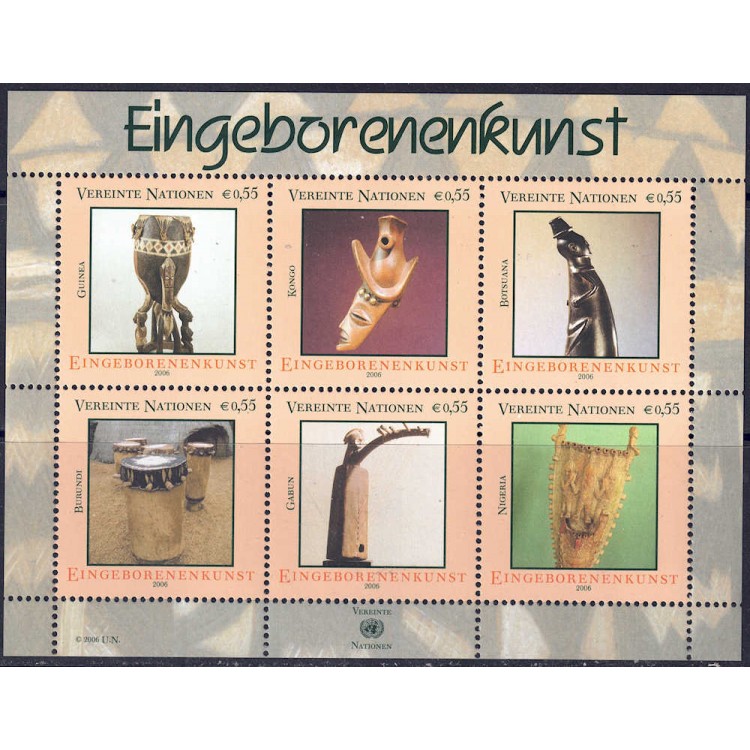 ONU VIENNA 2006 Arte autoctona BF MNH**