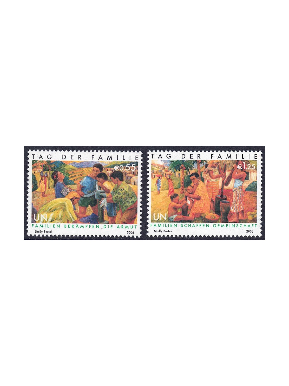 ONU VIENNA 2006 Giornata della Famiglia 2v MNH**