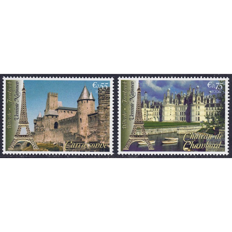 UN VIENNA 2006 World Heritage (France) 2v MNH**
