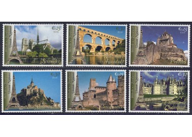 ONU VIENNA 2006 Patrimonio mondiale (Francia) 6v MNH**