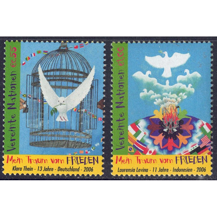 UN VIENNA 2006 Day of Peace 2v MNH**