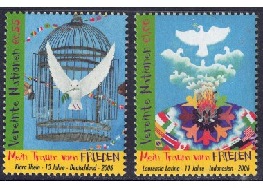 ONU VIENNA 2006 Giornata della Pace 2v MNH**