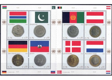 UN VIENNA 2006 Flags and Coins s/s MNH**