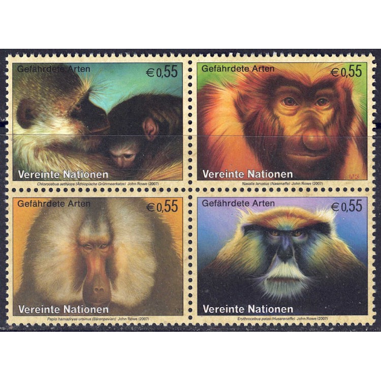 UN VIENNA 2007 Nature Protection 4v MNH**