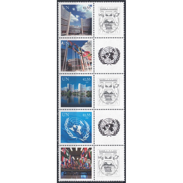 UN VIENNA 2007 Greeting stamps (ESSEN) 5v MNH**