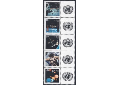 UN VIENNA 2007 Greeting Stamps (SPACE) 5v MNH**