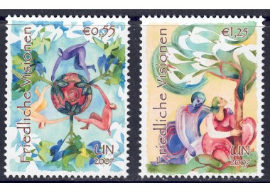 ONU VIENNA 2007 Visioni di Pace 2v MNH**