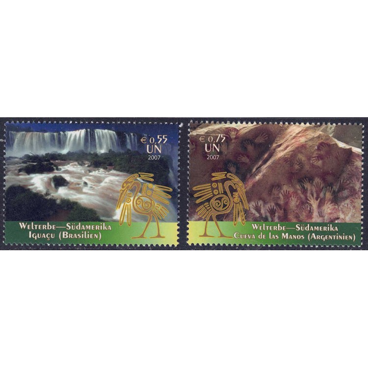 ONU VIENNA 2007 Patrimonio mondiale (Sudamerica) 2v MNH**