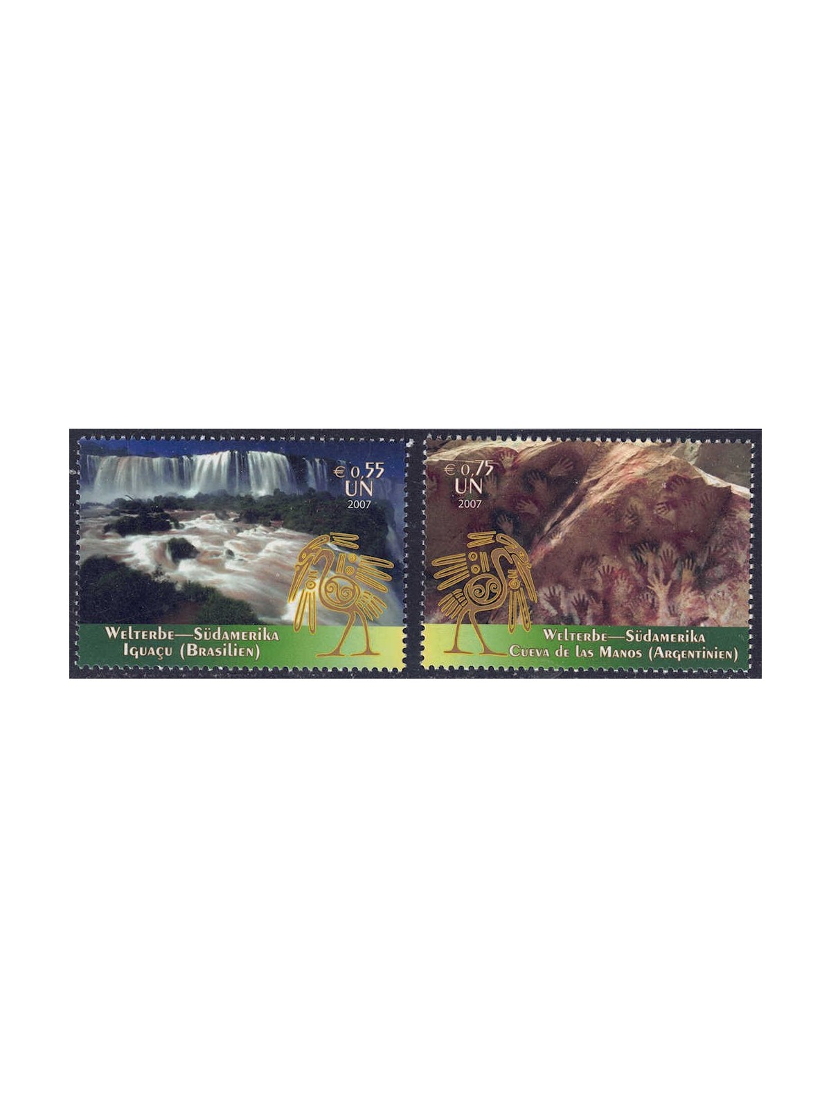 UN VIENNA 2007 World Heritage (South America) 2v MNH**