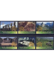 UN VIENNA 2007 World Heritage (South America) 6v MNH**