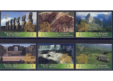 UN VIENNA 2007 World Heritage (South America) 6v MNH**