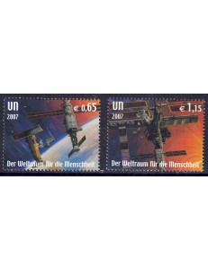 ONU VIENNA 2007 Lo Spazio per l'umanità 2v MNH**