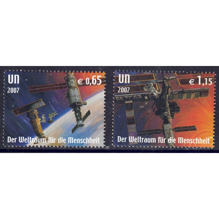 UN VIENNA 2007 Space for Humanity 2v MNH**