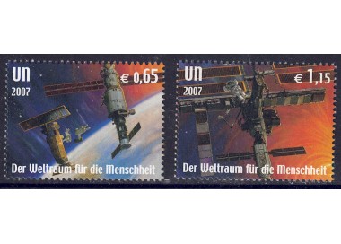 UN VIENNA 2007 Space for Humanity 2v MNH**