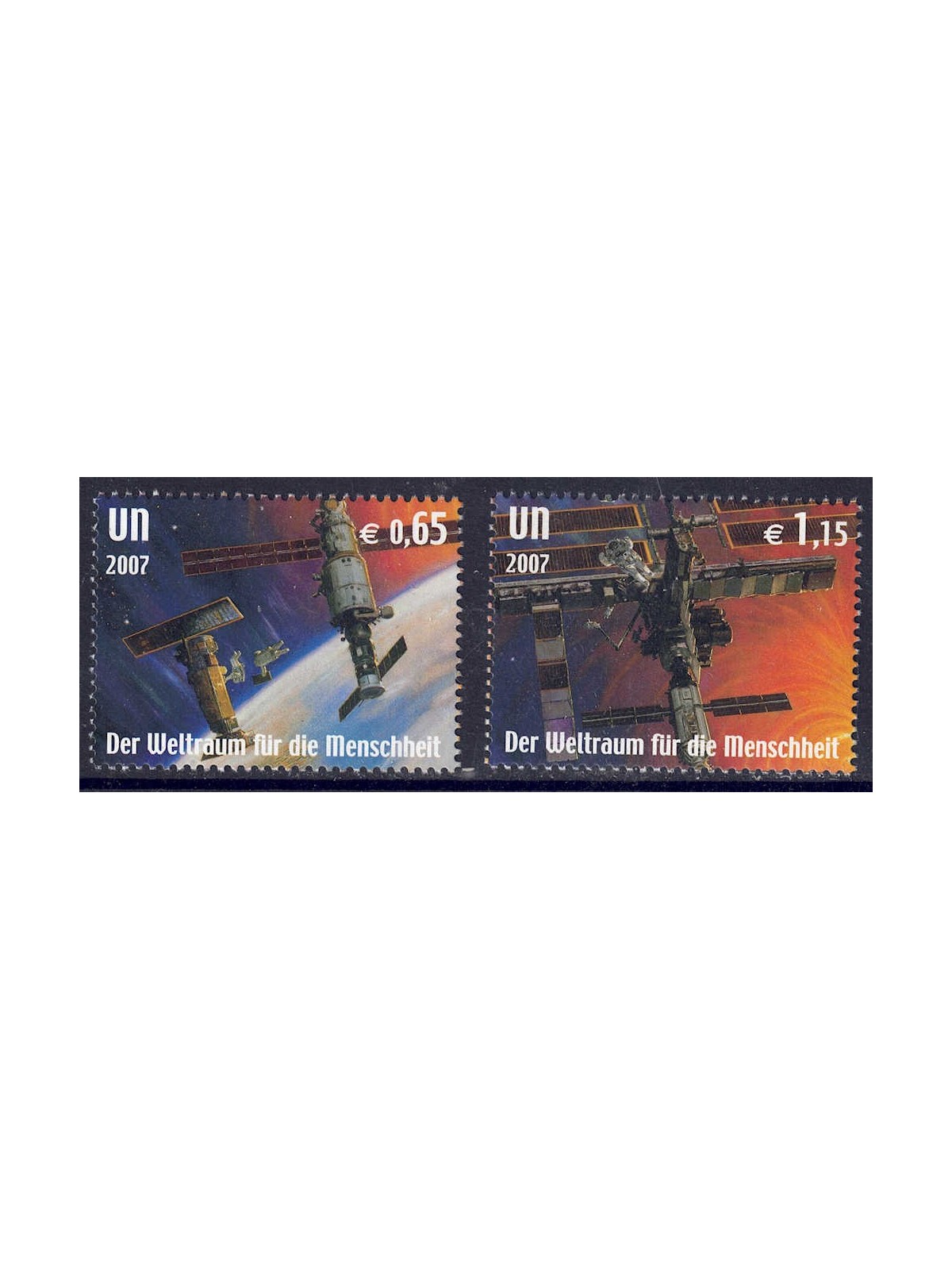 UN VIENNA 2007 Space for Humanity 2v MNH**