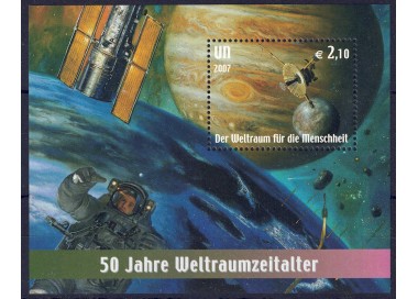 ONU VIENNA 2007 Lo Spazio per l'umanità BF MNH**