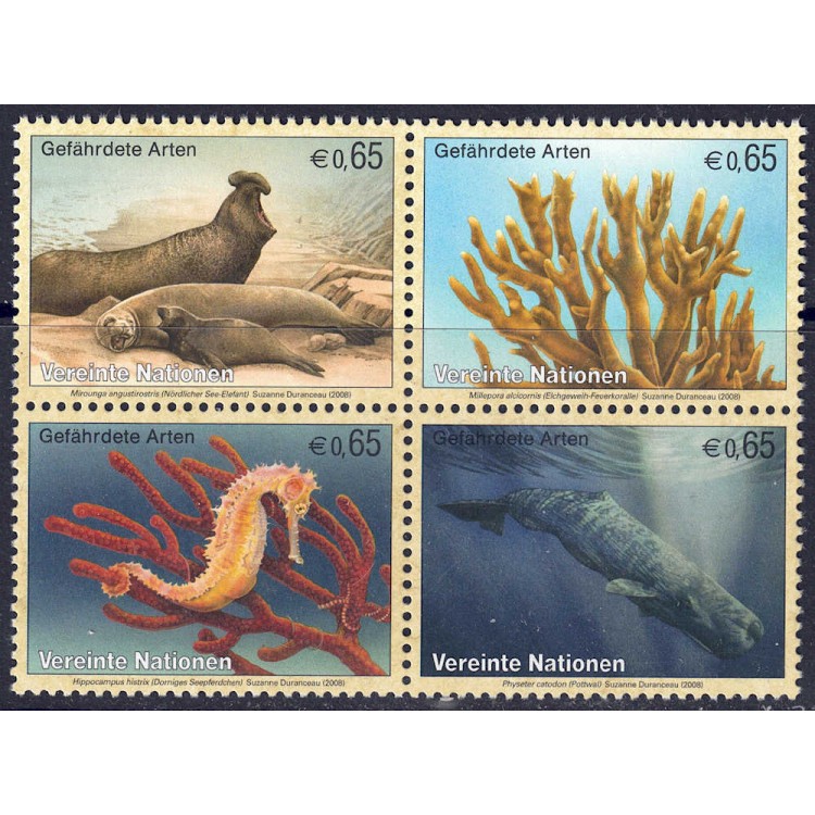 UN VIENNA 2008 Nature Protection 4v MNH**