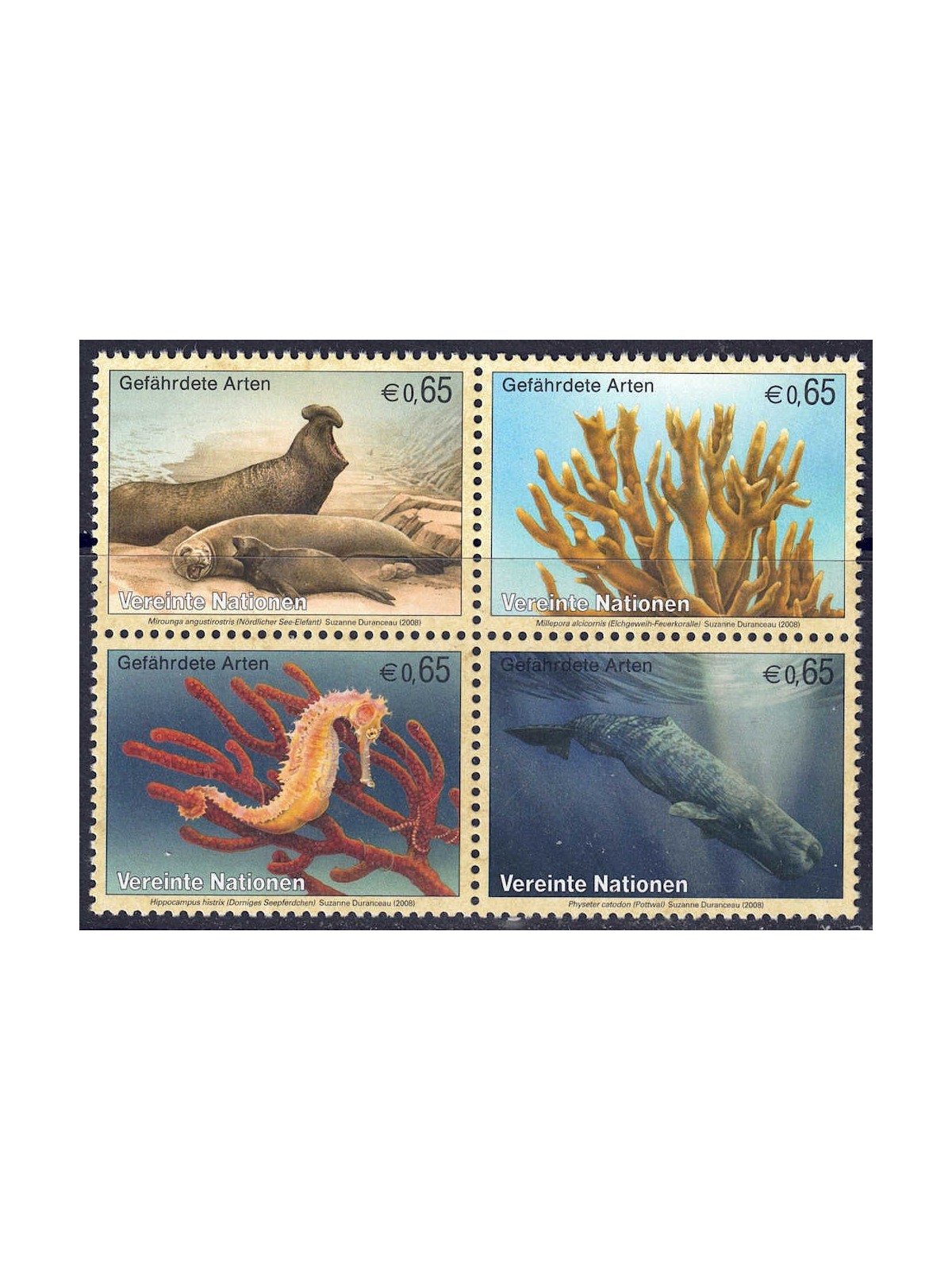 ONU VIENNA 2008 Protezione della natura 4v MNH**