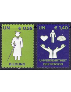 ONU VIENNA 2008 Diritti dei disabili 2v MNH**
