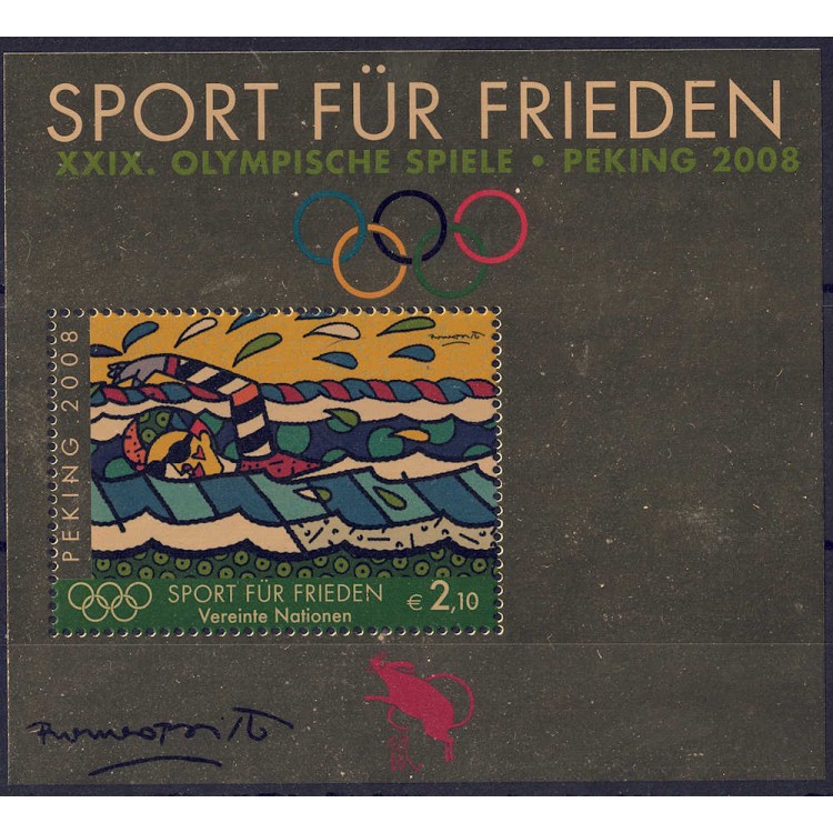 UN VIENNA 2008 Summer Olympic Games s/s MNH**