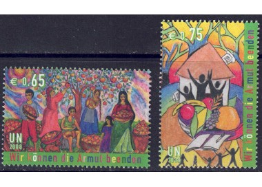 UN VIENNA 2008 World Day for the Eradication of Poverty 2v MNH**