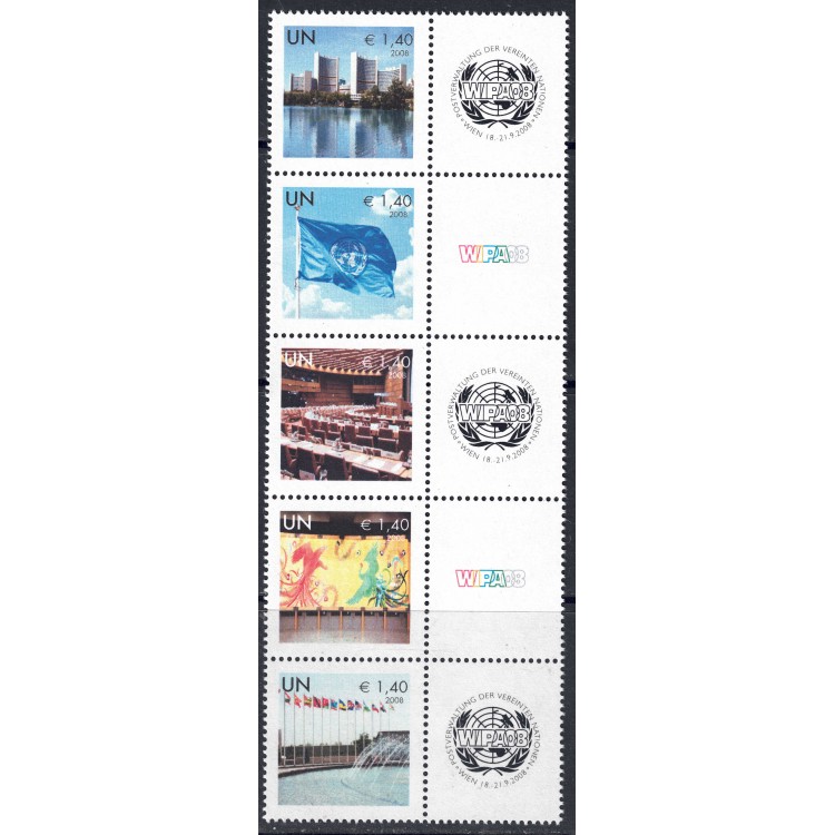 UN VIENNA 2008 UN Headquarters in Vienna 5v MNH**