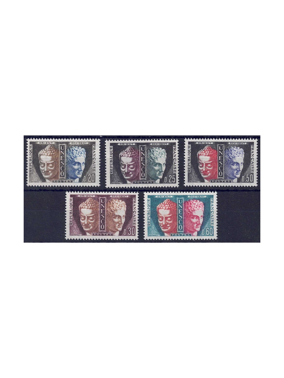 FRANCIA 1961-65 Francobolli di Servizio (UNESCO) 5v MNH**