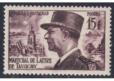 FRANCE 1952 Marshal de Lattre de Tassigny MNH**
