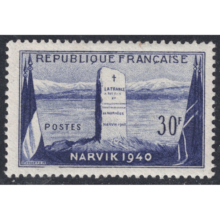 FRANCE 1952 Battle of Narvik MNH**