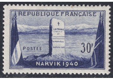 FRANCE 1952 Battle of Narvik MNH**