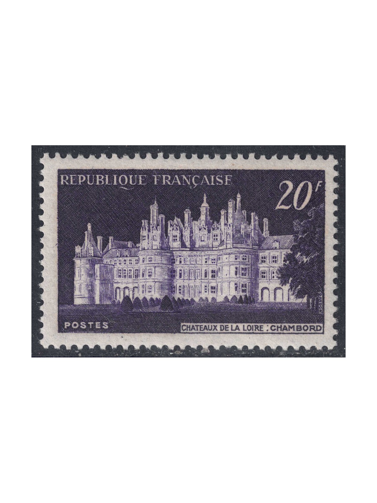FRANCE 1952 Chambord Castle MNH**