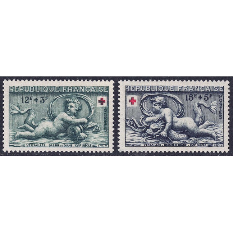 FRANCE 1952 Pro Red Cross 2v MNH**