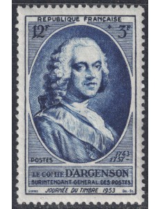 FRANCE 1953 Stamp Day MNH**