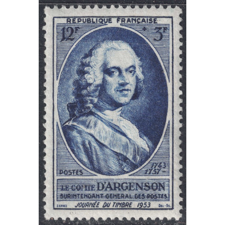 FRANCE 1953 Stamp Day MNH**