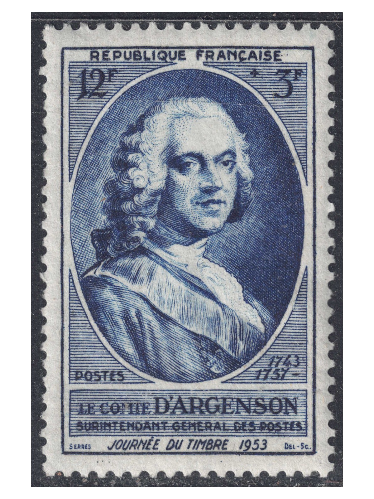 FRANCE 1953 Stamp Day MNH**