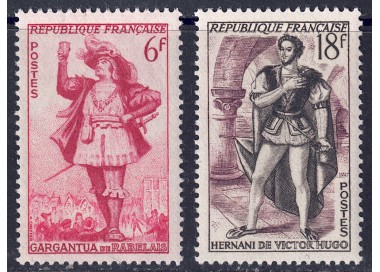 FRANCE 1953 French Theatre Characters (1st series) 2v MNH**