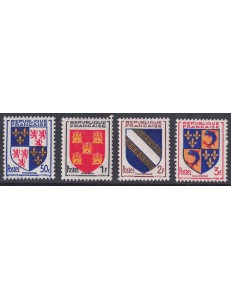FRANCIA 1953 Stemmi di Province Francesi (6ª serie) 4v MNH**