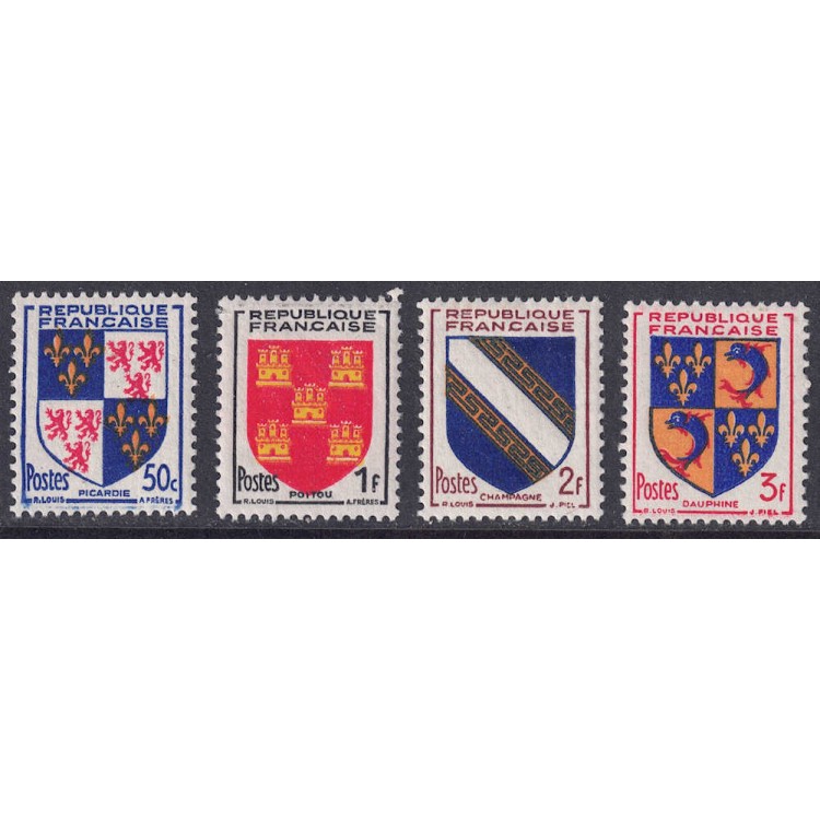 FRANCE 1953 Coats of Arms of French Provinces (6th series) 4v MNH**