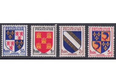 FRANCE 1953 Coats of Arms of French Provinces (6th series) 4v MNH**