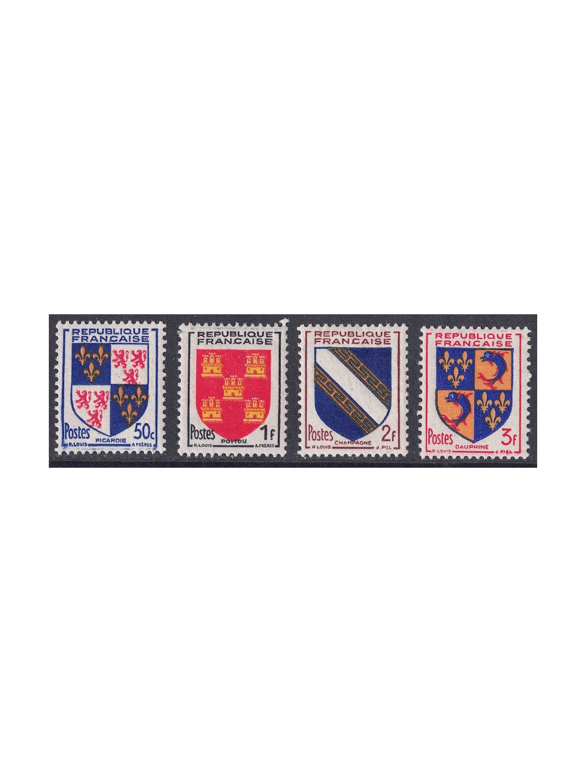 FRANCE 1953 Coats of Arms of French Provinces (6th series) 4v MNH**