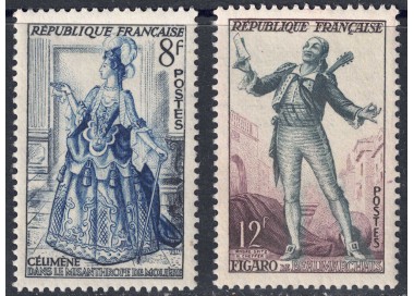 FRANCE 1953 French Theatre Characters (2nd series) 2v MNH**