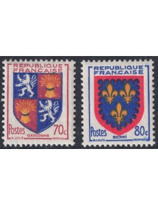 FRANCIA 1953 Stemmi di Province Francesi (7ª serie) 2v MNH**