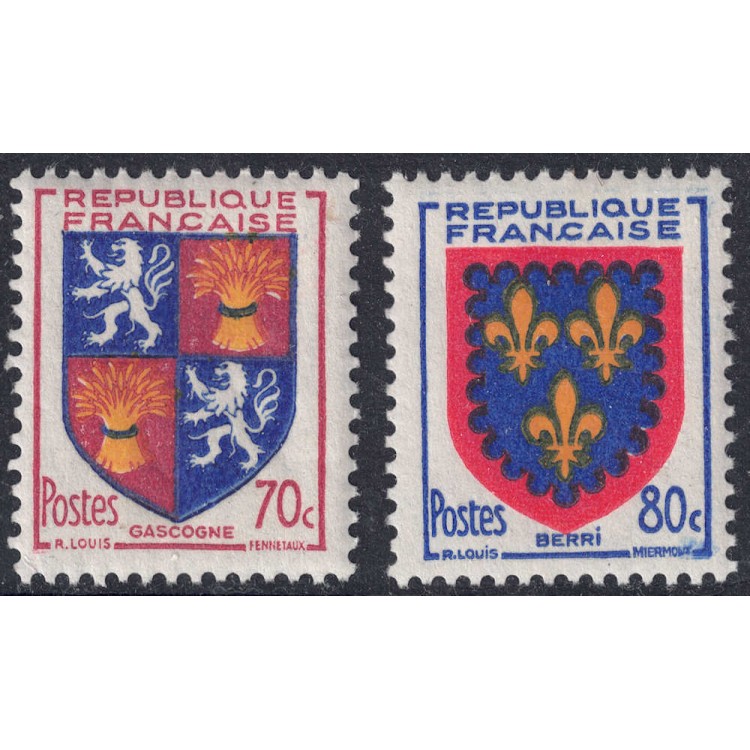 FRANCE 1953 Coats of Arms of French Provinces (7th series) 2v MNH**