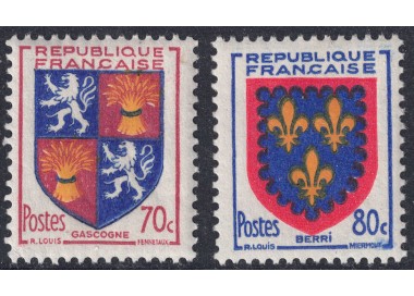 FRANCE 1953 Coats of Arms of French Provinces (7th series) 2v MNH**