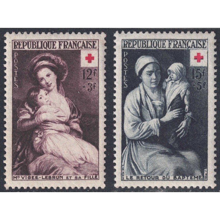 FRANCIA 1953 Pro Croce Rossa 2v MNH**